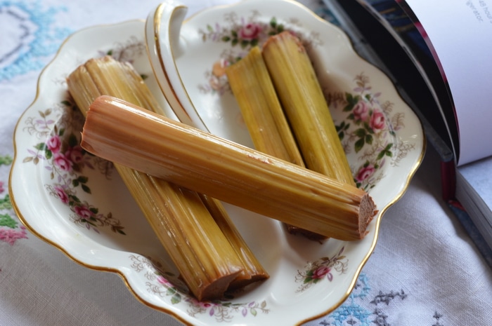 Fermented rhubarb pickles are ready in 5 to 7 days. Leave them for a month and the flavours will merge into a tart-sweet delight. They’ll keep in the fridge for a year, so go ahead and make a few jars while the rhubarb is at its peak of ripeness.
