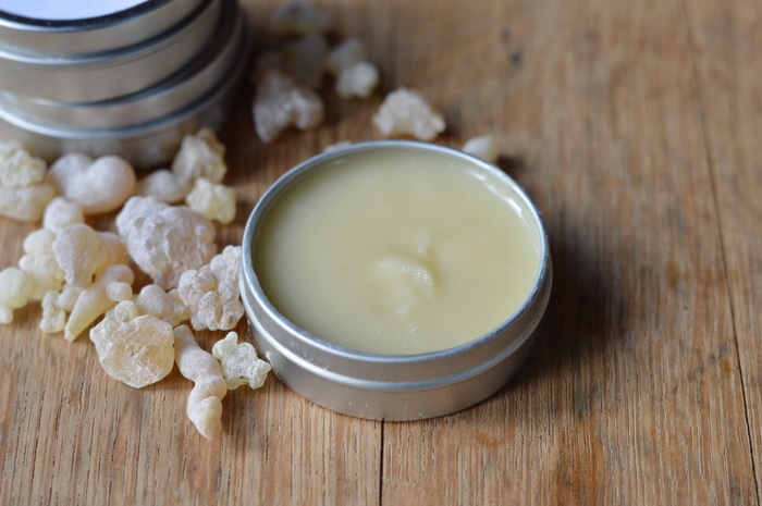 You can make DIY natural deodorant in just 15 minutes and have a gentle and safe solution for body odor and sweat. Frankincense is anti-inflammatory, antibacterial, and antifungal, while being gentle on the skin. It is a first rate essential oil to use near the breasts and lymph nodes with recognized anti-tumor and lymphatic benefits.