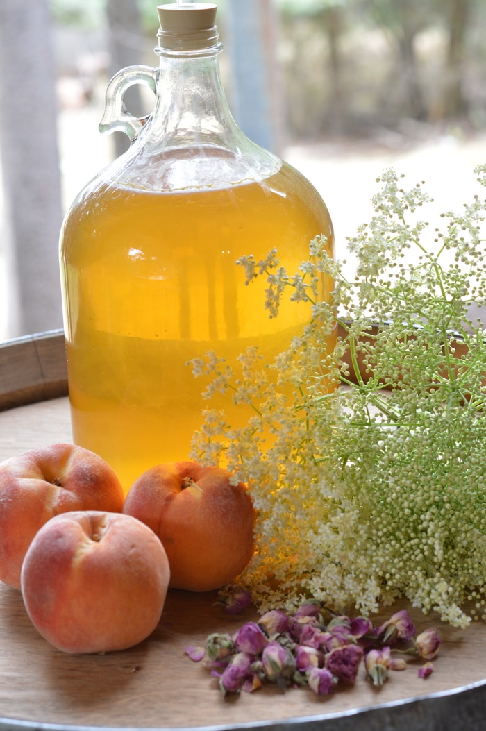 Summer Honey Mead is an easy to make herbal beverage that preserves the summer goodness for winter ills. Old timers preserved herbs in many ways to get through the long winter months of ice and snow. Honey mead is a refreshing vehicle for herbs.
