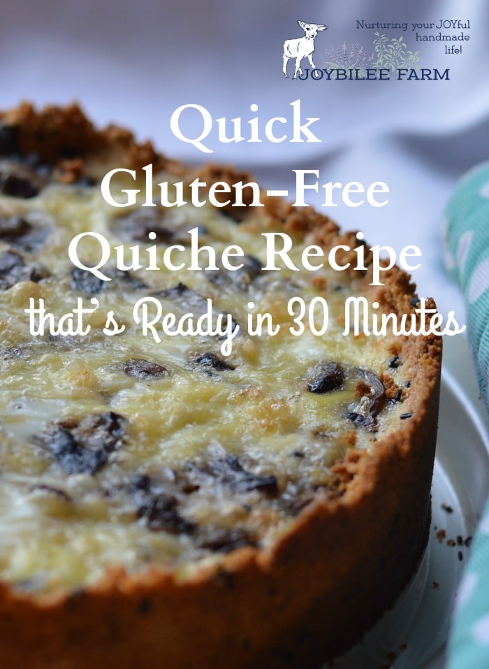 This gluten-free quiche recipe, along with the any of the 7 variations, can be ready in 30 minutes. It serves 8 so you can make it ahead for a week of lunches or serve to your family for dinner.