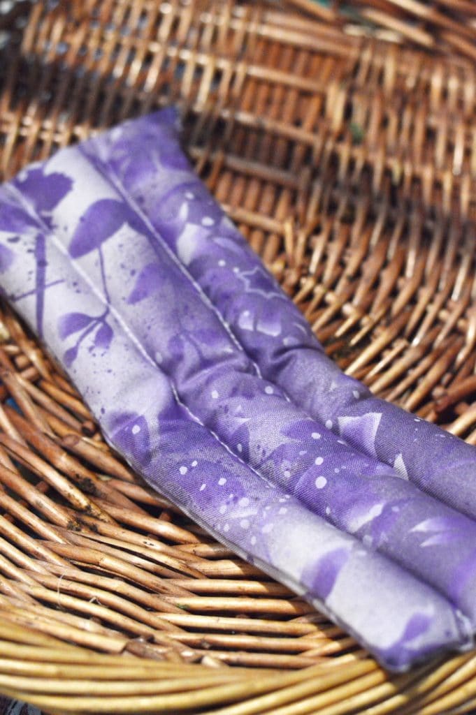 You can make this DIY lavender eye pillow for headache relief in 30 minutes or less, using study cotton fabric scraps. That's almost instant relief. Give it as a gift, keep one for yourself. It's microwavable and freezer proof for fast relief of tension headaches and some migraine headaches.