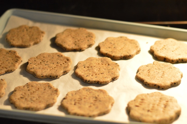 Easy Gluten-Free Cracker Recipe that tastes great and looks great on the plate and is firm enough to be used as the base for appetizers.