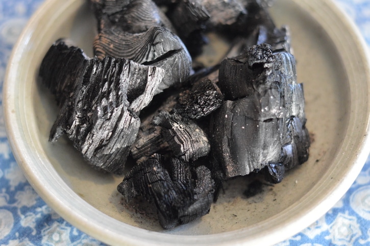 A dish of biochar