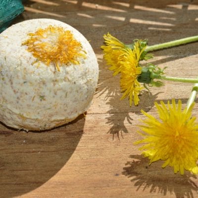 DIY Dandelion Bath Bombs to Soothe Sore Muscles