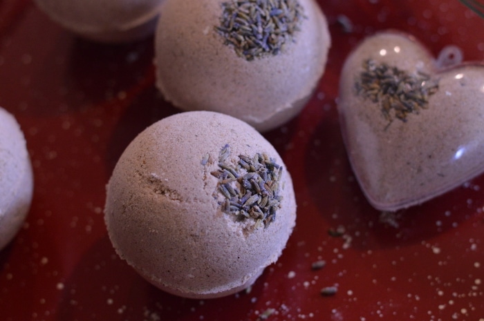 Oatmeal and lavender bath bombs