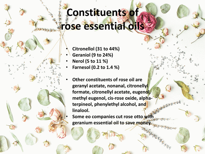 List of Constituents of rose essential oils