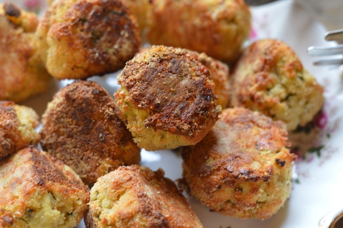 zucchini bites freshly made