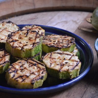 Grilled Zucchini Marinated in Aioli and Lime Juice