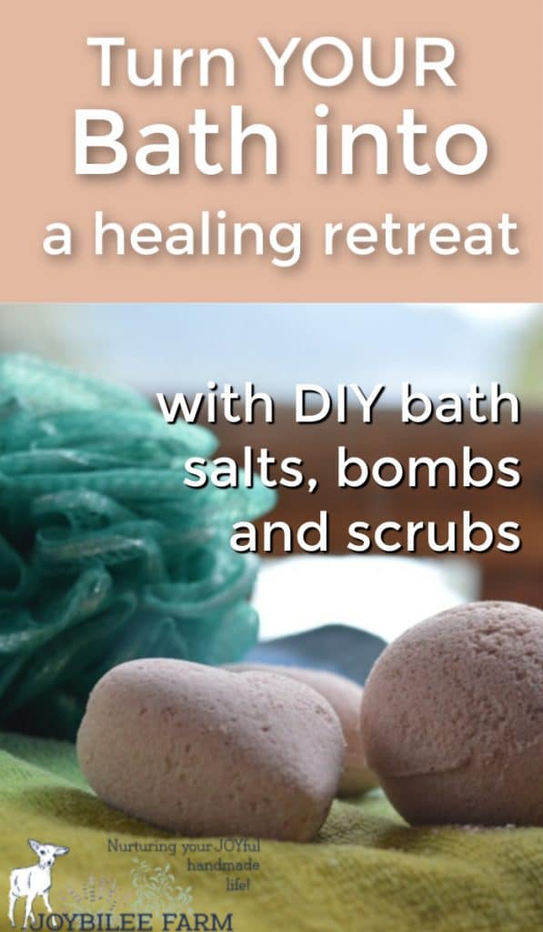 heart and round shaped bath bombs with bath scrubber