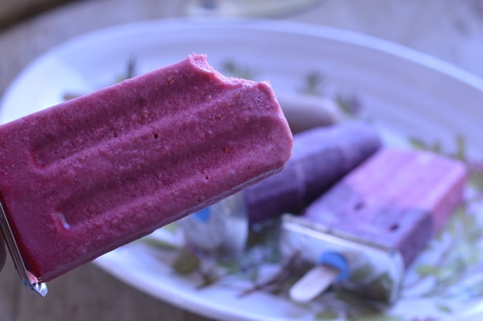 raspberry ice pops
