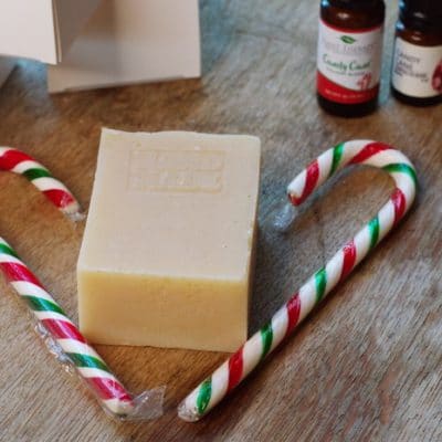 Candy Cane Soap Recipe with the Scent of Christmas Morning