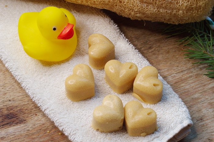 Sugar Scrub Cubes and a rubber duck