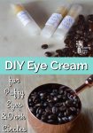 Eye cream sticks and a photo of coffee beans