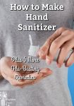 A man squeezing a bottle of hand sanitizer into his hands