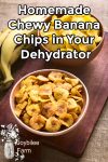 bowls of banana chips on a wooden background with a fresh banana