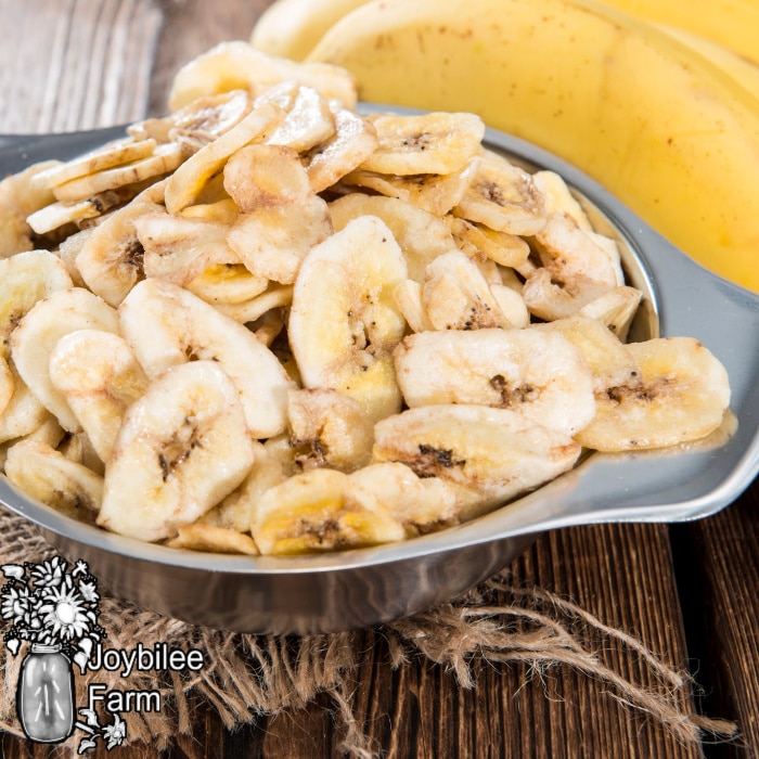 Bowl filled with dried Banana Chips
