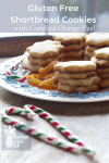 Plate of shortbread cookies and two candy canes