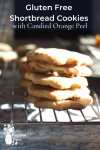 Stack of shortbread cookies on a wire rack