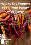 dried peppers on a brown background