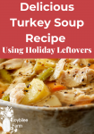 turkey soup in a bowl, homemade turkey soup recipe
