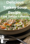 turkey soup in a bowl, homemade turkey soup recipe